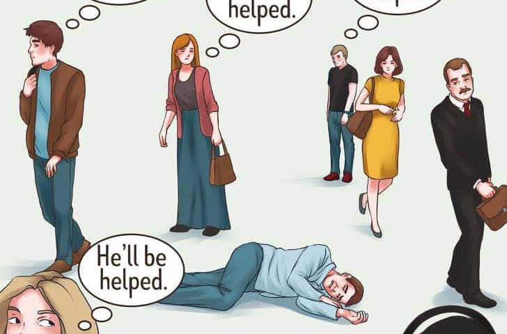 اثر تماشاگر که افراد به تفاوت از کنار قربانی رد می شوند